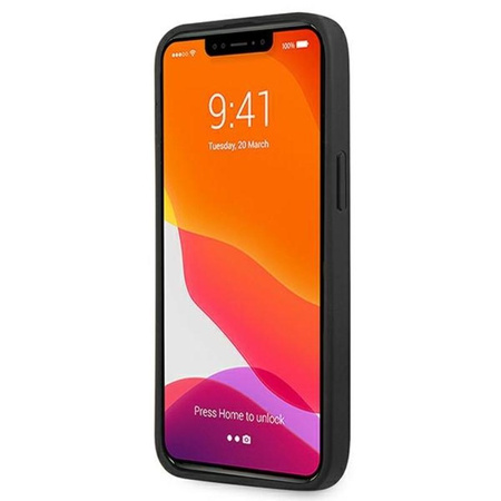 Étui Guess Saffiano 4G Big Silver Logo - iPhone 13 Pro Max Case (noir)