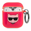 Karl Lagerfeld Choupette Head - pouzdro na Airpods (fluo růžové)