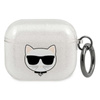 Karl Lagerfeld Choupette Head Glitter - AirPods 3 Case (silver)