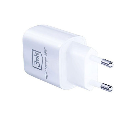 3mk Hyper Charger - USB-A QC 3.0 + USB-C PD 20W síťová nabíječka (bílá)