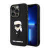 Karl Lagerfeld 3D Gummi NFT Ikonik - iPhone 14 Pro Tasche (Schwarz)