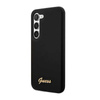 Guess Silicone Script Metal Logo - Case for Samsung Galaxy S23+ (Black)