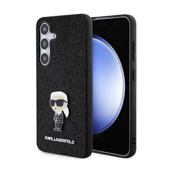 Karl Lagerfeld Fix Glitter Iconic Logo fém kitűző - Samsung Galaxy S24 tok (fekete)