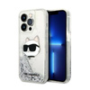 Karl Lagerfeld Liquid Glitter NFT Choupette Head - iPhone 14 Pro Max tok (ezüst)