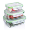 Alpina - set de trois récipients alimentaires en verre, lunchbox