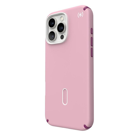 Speck Presidio2 Pro ClickLock e MagSafe - Custodia per iPhone 16 Pro Max (rosa mercoledì / viola Boysenberry / bianco)