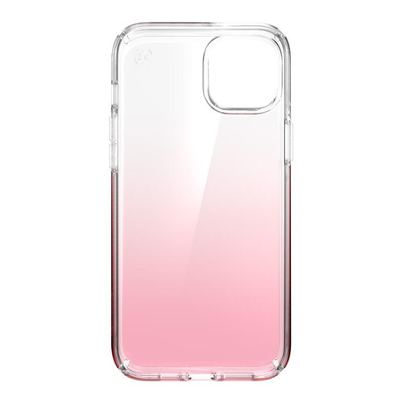 Speck Presidio Perfect-Clear + Ombre - iPhone 15 Plus / 14 Plus Hülle mit MICROBAN-Beschichtung (Klar / Vintage Rose Fade)