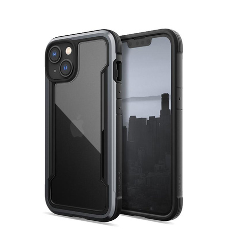 X-Doria Raptic Shield - Coque en aluminium pour iPhone 14 (Testé en chute de 3m) (Noir)