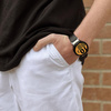 PURO Classic Leather Band - Bőrszíj Samsung Galaxy Watch 5 / Watch 5 Pro / Galaxy Watch 4 / Watch 4 Classic (fekete)