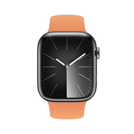 Crong Liquid - Řemínek pro Apple Watch 44/45/46/49 mm (oranžový)