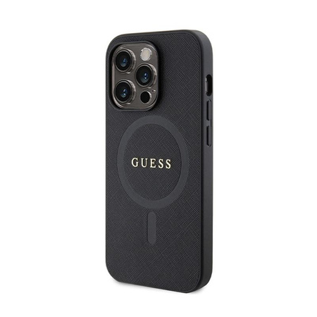 Guess Saffiano MagSafe - iPhone 14 Pro Tasche (schwarz)