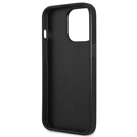 Guess Saffiano 4G Small Metal Logo - Coque iPhone 13 Pro (noir)