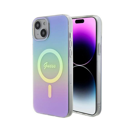 Guess IML Iridescent MagSafe - iPhone 15 Plus Case (purple)