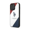 US Polo Assn Tricolor Embossed - Coque pour iPhone 14 Pro Max (blanc)