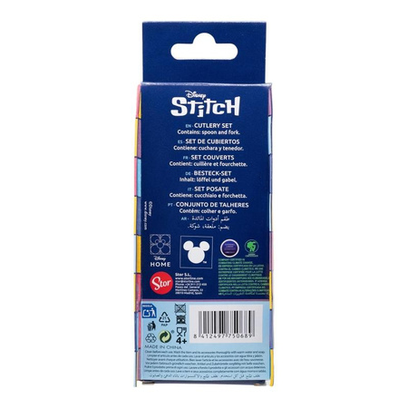Disney Stitch - Sada kovových příborů Stitch a Anděl (lžíce a vidlička)