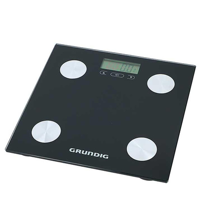 Grundig - elektronikus fürdőszoba mérleg, testsúlyelemzés, BMI, 180 kg-ig