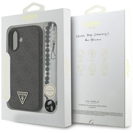 Guess 4G Strap Triangle Logo MagSafe - Case for iPhone 17 (black)
