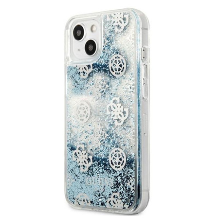 Guess Peony Liquid Glitter - iPhone 13 Tasche (blau)