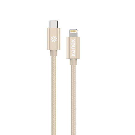 Kanex DuraBraid - USB-C (Power Delivery) - Lightning csatlakozókábel MFi tanúsítás 1,2 m (arany)