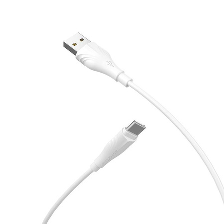 Borofone - USB-A USB-C kábel, 2 m (fehér)