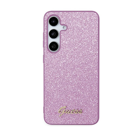 Guess Glitter Flakes Metal Logo Case - Samsung Galaxy S24 Case (purple)