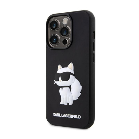 Karl Lagerfeld 3D gumové pouzdro NFT Choupette - iPhone 14 Pro Max (černé)