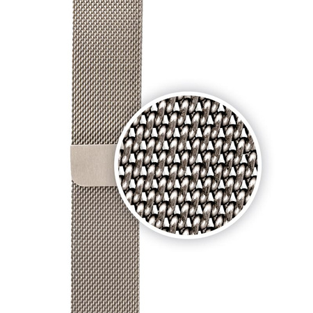 Crong Milano Steel - Stainless Steel Strap for Apple Watch 38/40/41/42 mm (champagne)