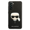Karl Lagerfeld Saffiano Ikonik Karl`s Head - pouzdro pro Samsung Galaxy S21 FE (černé)