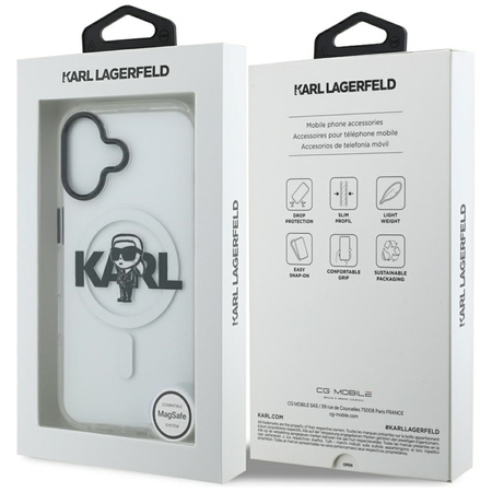 Karl Lagerfeld IML Karl Sketch Logo MagSafe - iPhone 17 tok (átlátszó)