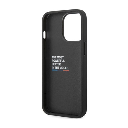 BMW Leather Carbon Blue Line - iPhone 13 Pro Case (Black)