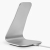 XVIDA (POWER 2) Wireless Charging Desk Stand - Qi 7.5W induktives Ladegerät für den Schreibtisch, Aluminium (silber)