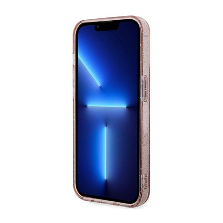 Guess Glitter Gold MagSafe - Schutzhülle für iPhone 14 Pro (Pink)