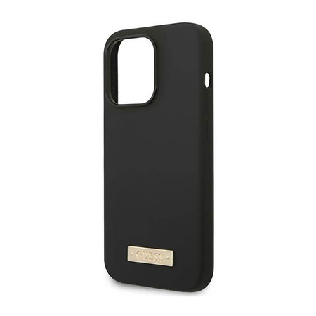 Guess szilikon logólemez MagSafe - iPhone 14 Pro Max tok (fekete)