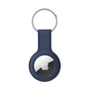 Etui en silicone Crong avec porte-clés - Porte-clés Apple AirTag (bleu marine)