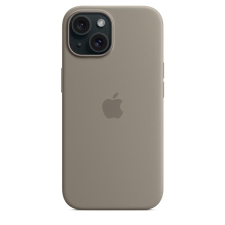 Apple Silikonhülle - Silikonhülle mit MagSafe für iPhone 15 (Aschbraun)