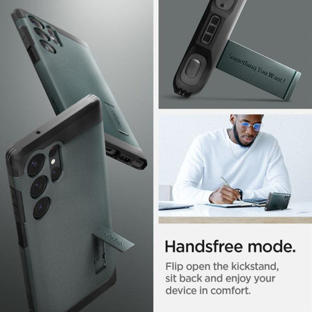 Spigen Tough Armor - Gehäuse für Samsung Galaxy S23 Ultra (Abyss Grün)