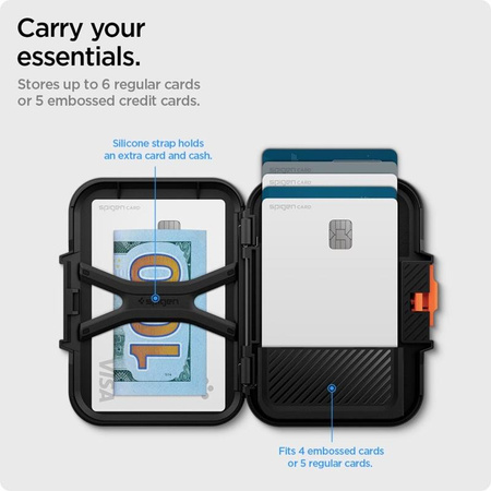 Spigen Lock Fit MagSafe - magnetická peněženka (černá)