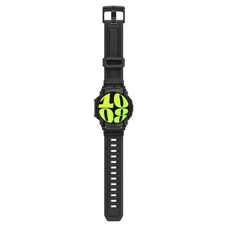 Spigen Rugged Armor Pro - Pánt + tok Samsung Galaxy Watch 7 44 mm-es órához (matt fekete)