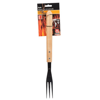 BBQ essential Gabel lang mit Holzgriff 41 cm