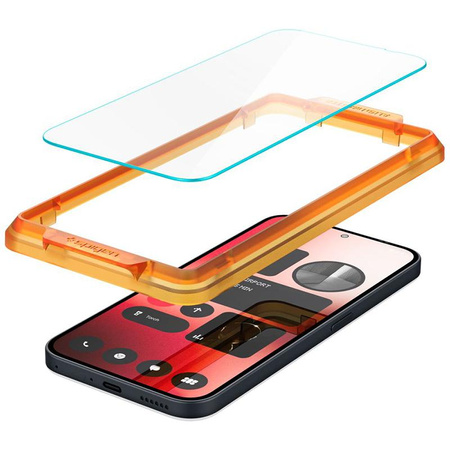 Spigen Alm Glas.TR 2er-Pack - Gehärtetes Glas für Nothing Phone 2a / 2a Plus (Transparent)