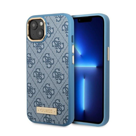 Guess 4G Logo Plate MagSafe - iPhone 13 Case (bleu)