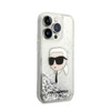 Karl Lagerfeld Liquid Glitter NFT Karl's Head - iPhone 14 Pro Tasche (silber)