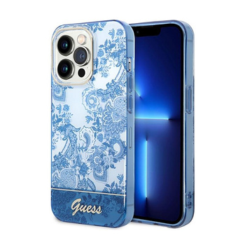 Guess Porcelain Collection - iPhone 14 Pro Max tok (kék)