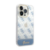 Guess 4G Stripe Script Logo Galvanisiertes Muster - iPhone 14 Pro Max Hülle (blau)