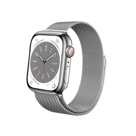 Crong Milano Steel - Řemínek z nerezové oceli pro Apple Watch 38/40/41/42 mm (stříbrný)