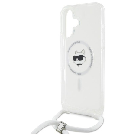 Karl Lagerfeld IML Choupette Head & Cord MagSafe - Hülle für iPhone 16 (transparent)