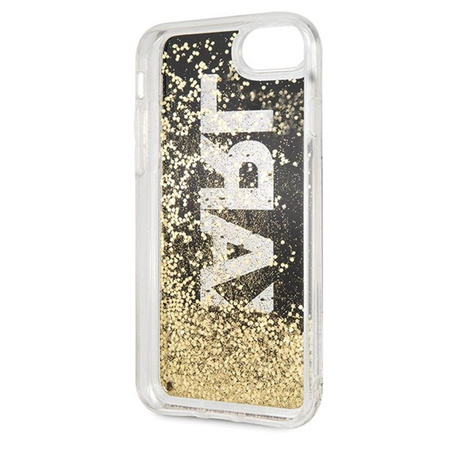 Karl Lagerfeld Logo Karl - Case iPhone SE 2020 / 8 / 7 (Gold Glitter)