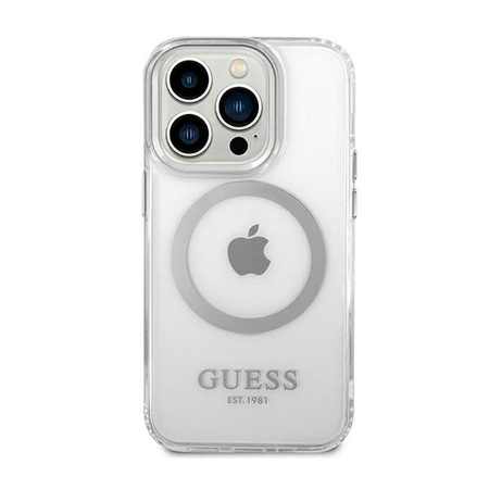 Guess Metal Outline MagSafe - iPhone 14 Pro Max Case (Transparent)