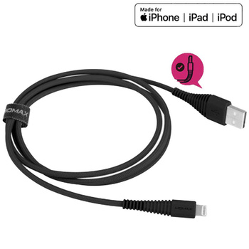 Momax Tough link - USB to Lightning MFi connection cable , 2.4 A, 1.2 m (Black)