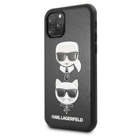 Karl Lagerfeld Embossed Case Karl & Choupette - iPhone 11 Pro Case (Black)